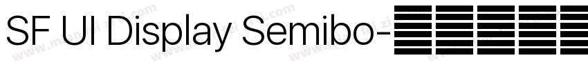 SF UI Display Semibo字体转换